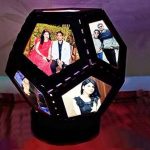 Revolving Photo LED Lamp - Pentagon with 10 photos